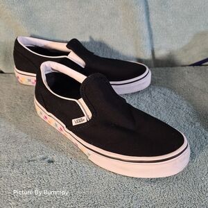 Vans Classic Slip-On in the "Rainbow Checkerboard Sole" or "Rainbow Sidewall"